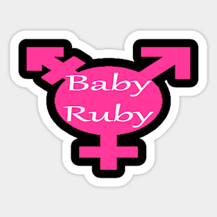 Baby Ruby 1st Design Sticker